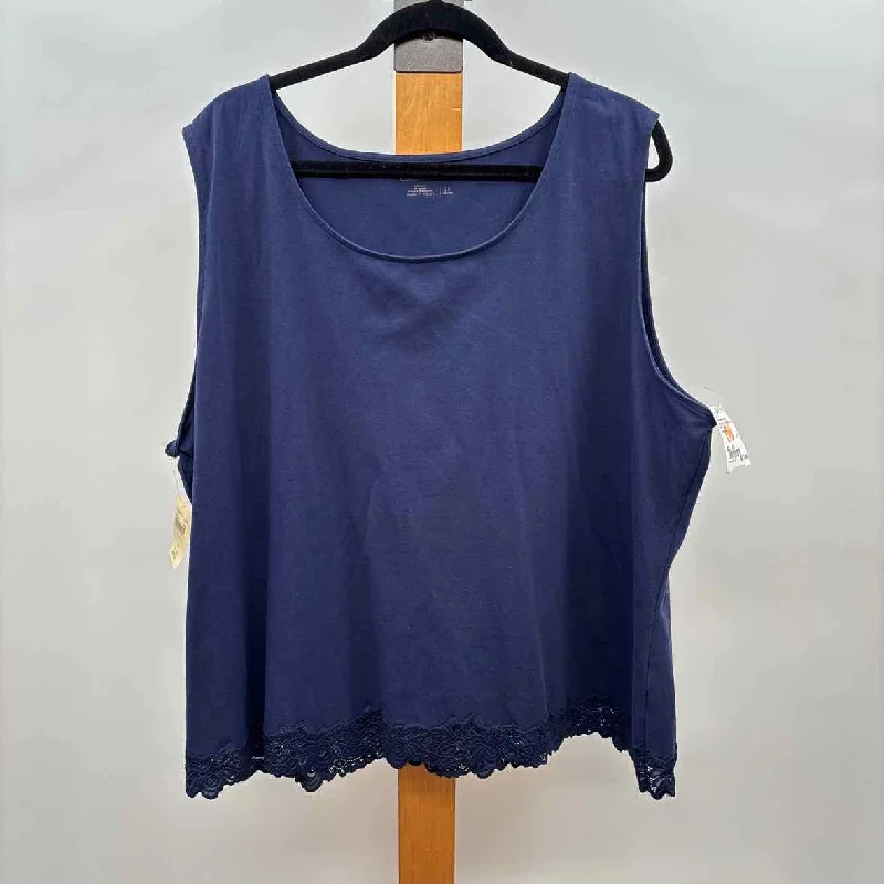 Coldwater Creek Women's Size 3X Navy Solid Tank bold tank top