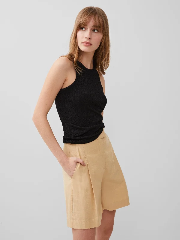Tallie Textured Racer Tank Top bold tank top