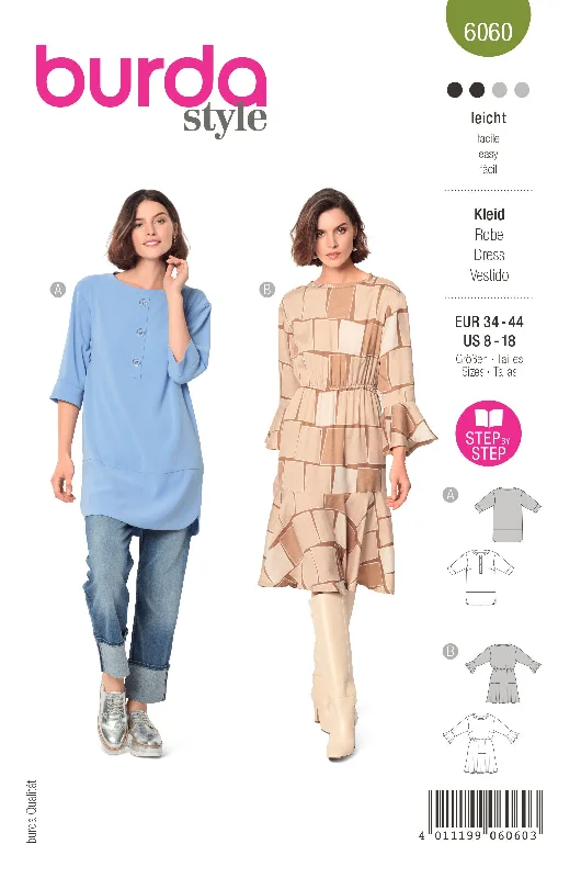 Burda X06060 Misses Dress Tunics Distressed trendy
