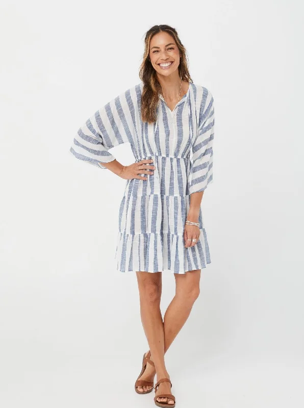 Blue Stripe/Cotton - Ylva Dress