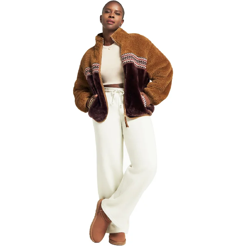 Women's UGG Marlene Sherpa Jacket Heritage Braid II Chestnut Herringbone Jacket Houndstooth Jacket Plaid Jacket