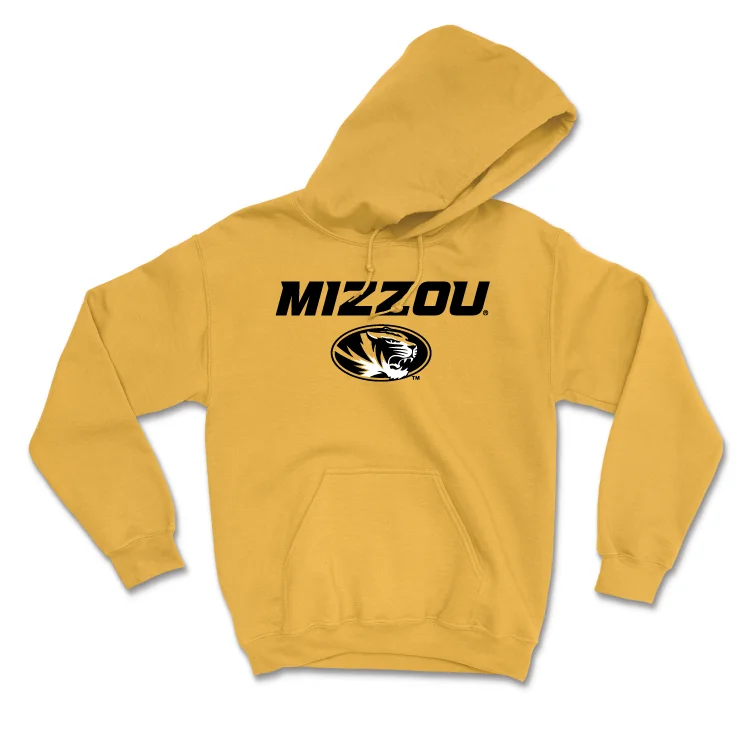 Gold Women's Volleyball Mizzou Hoodie - Maya Sands Hoodie with Hem Contrast Bold Stylish