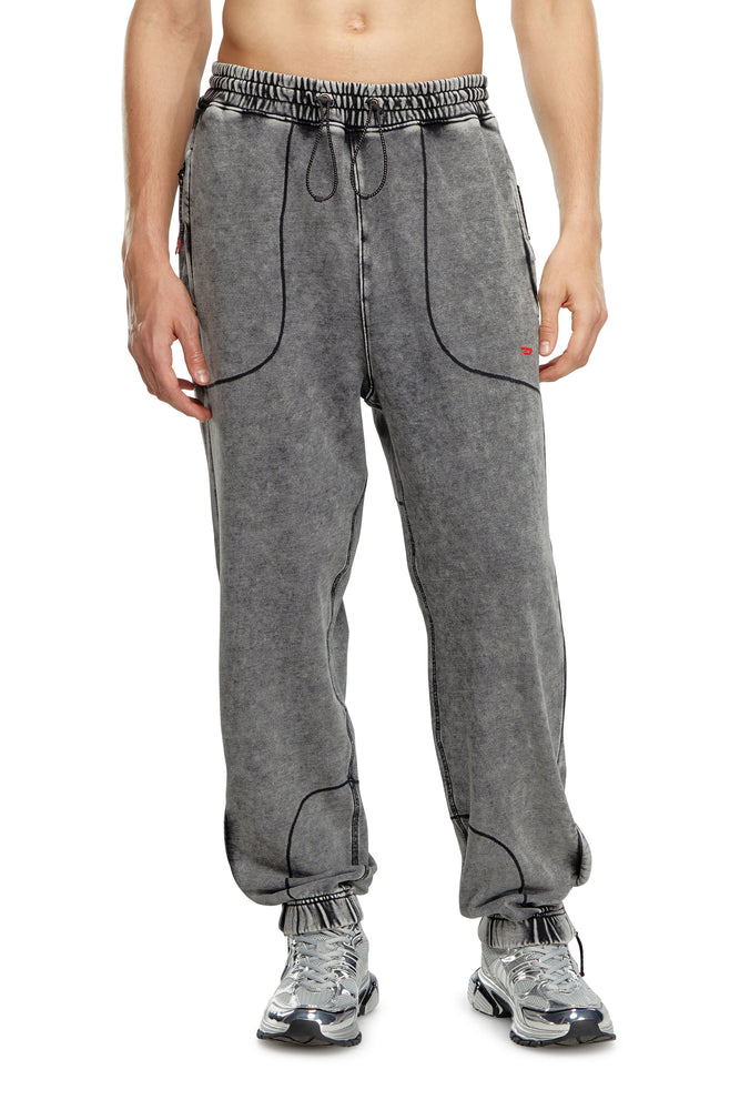 Faded Track Pants With Toggle Waist Cozy Full-Length Pants