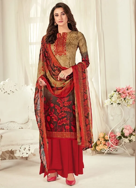 Multi Pure Zam Cotton Palazzo Dress Tunics Long Elegant