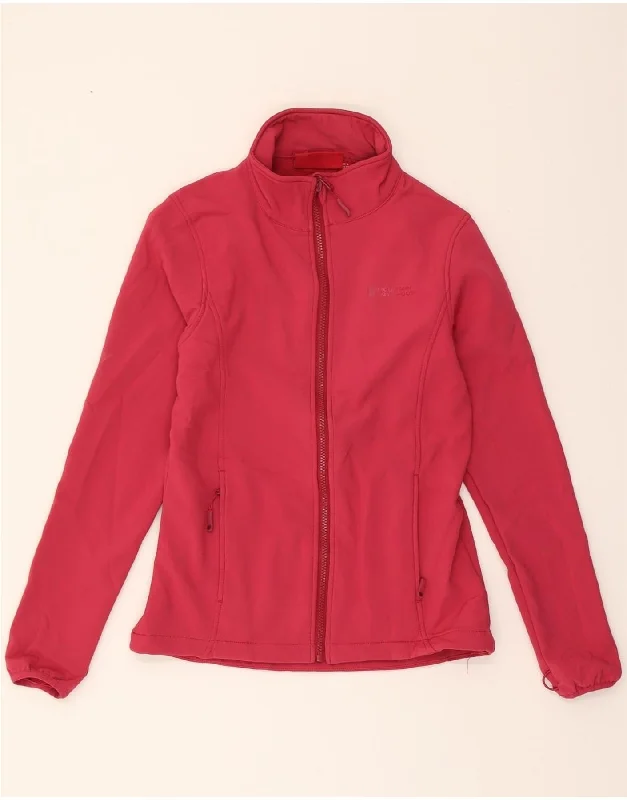 MOUNTAIN WAREHOUSE Womens Tracksuit Top Jacket UK 8 Small Pink Polyester One-Shoulder Jacket Off-the-Shoulder Jacket Asymmetrical Jacket