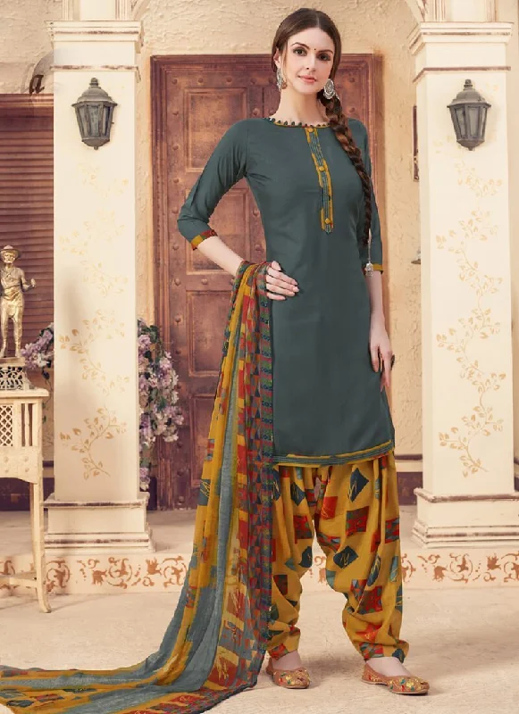 Dark Grey Pure Jam Jacquard Patiyala Dress Tunics Cozy soft