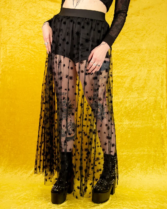 Spiders Embrace Skirt velvet skirt plush