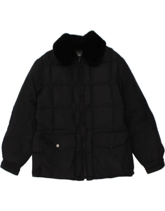 MC KINLEY Womens Padded Jacket IT 44 Medium Black Nylon Fleece Jacket Down Jacket Feather Jacket