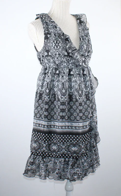GEORGE PAISLEY PRINT DRESS LADIES MEDIUM PRE-LOVED