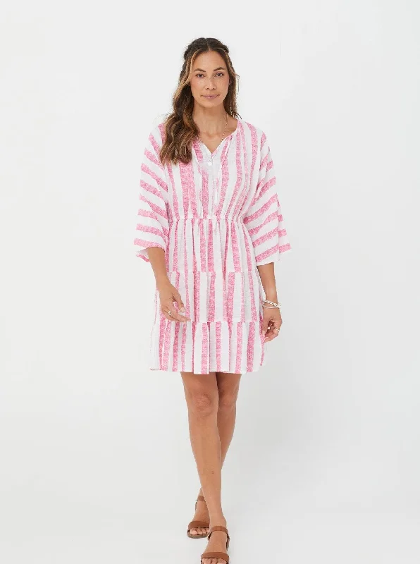 Pink Stripe/Cotton - Ylva Dress