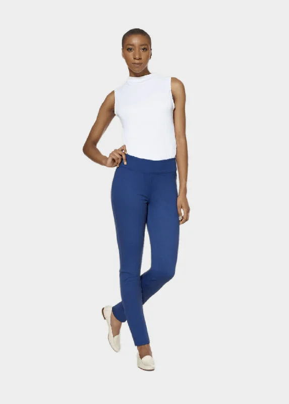 Tall ReverseMoi Brooke Blue/Black Reversible Slim Pant Classic Flared Pants