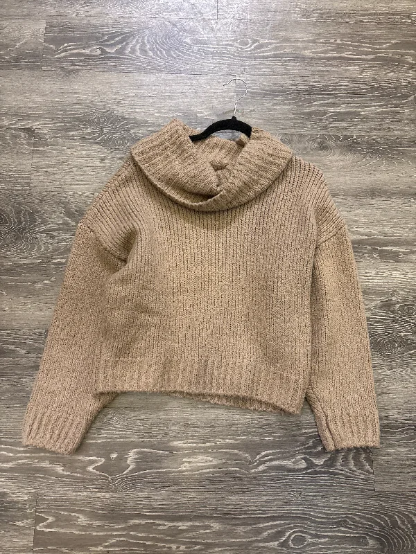 Pilcro Thick Knit Cowl Sweater - Small Glossy Satin Silk