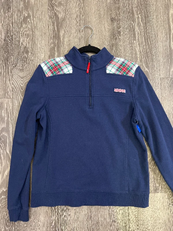 Vineyard Vines Plaid Shoulder Sweater (Size Medium) Rayon Fabric Velvet Fabric Corduroy Fabric