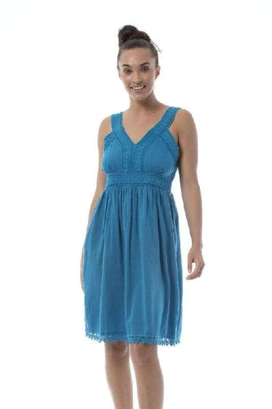 Women Sleeveless Daphne Blue SCANDINAVIAN  Dress - Chloe Dress