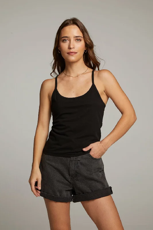 Emma Black Tank Top fitted tank top