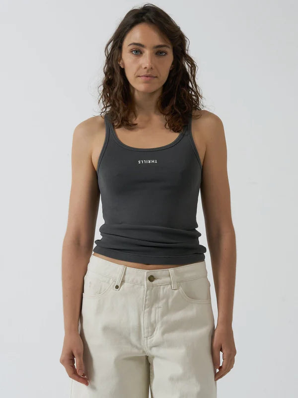 Thrills Minimal Thrills Scoop Tank - Merch Black charcoal tank top