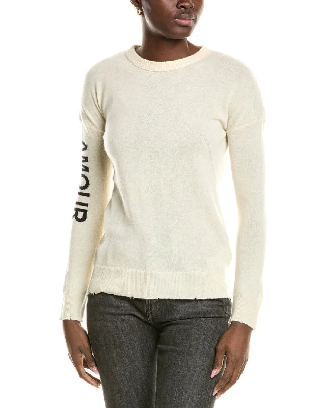 Zadig & Voltaire Gaby Amour Intarsia Wool & Cashmere-Blend Sweater Boxy Sweater Fitted Sweater A-Line