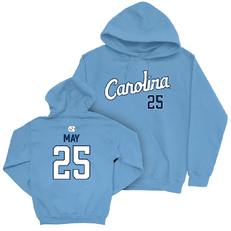 UNC Women's Volleyball Carolina Blue Script Hoodie   - Maddy May Hoodie with Camouflage Military Edgy
