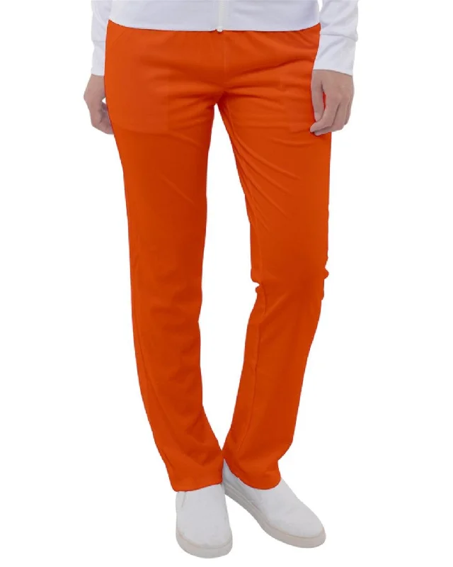 Mandra Orange Straight Leg Pants Trendy Palazzo Pants
