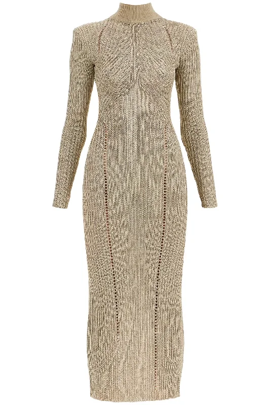 maxi lurex knit dress in RS25 124X GD GOLD