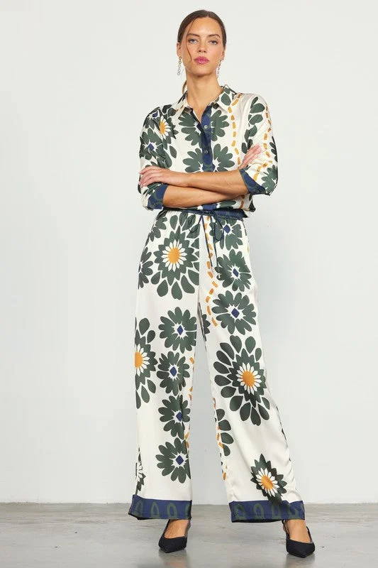 Karina Printed Pant Trendy Work Pants