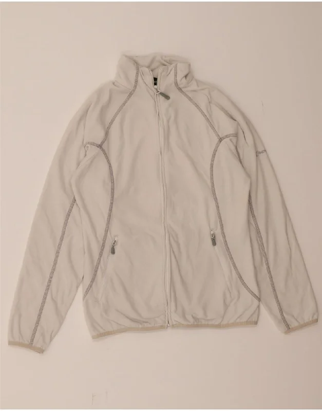 BERGHAUS Womens Fleece Jacket UK 12 Medium White Polyester Satin Jacket Silk Jacket Chiffon Jacket