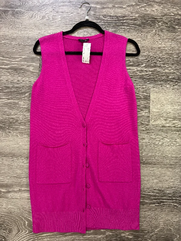 Theory Cashmere Sleeveless Button Up Sweater (Size Small Petite) Tailored Straight A-Line