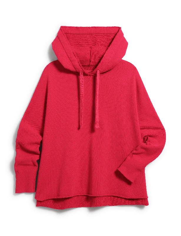 Frank & Eileen - Kane Capelet Hoodie in Crimson Hoodie with Crew Neck Simple Timeless