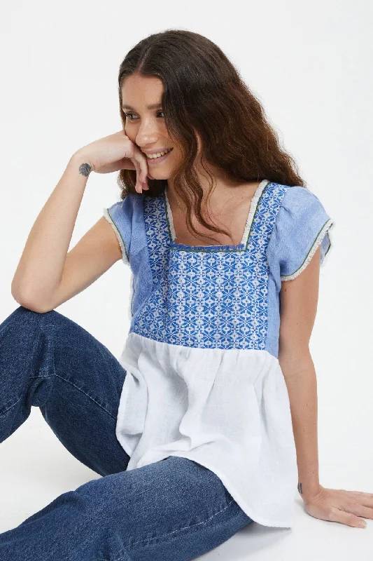 Jilly Tank Top in Lino flowy tank top