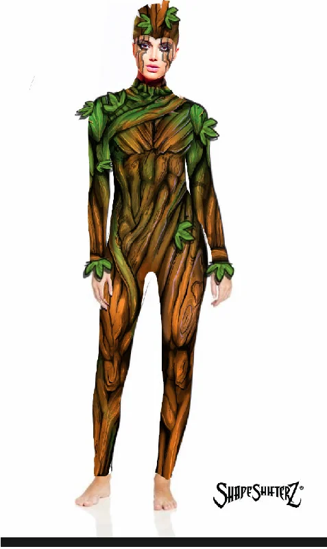 Illustrated Tree Bodysuit - Cosplay | Athletics | Performance Cozy Stretch Bodysuit