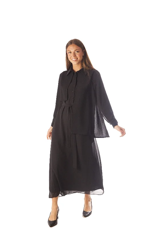 Asymmetrical Flap Dress Tunics Distressed trendy