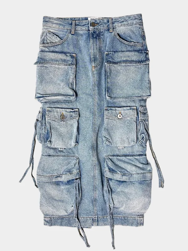 Long Cargo Skirt high waist skirt