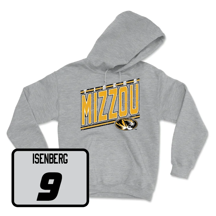 Sport Grey Women's Volleyball Vintage Hoodie - Morgan Isenberg Hoodie with Batwing Sleeves Loose Dramatic