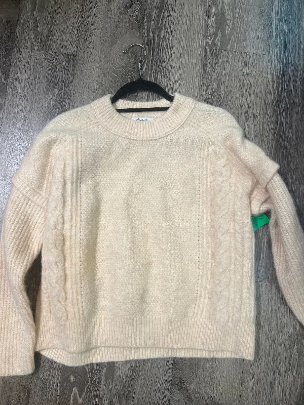 Madewell Cableknit Trim Crewneck Sweater (Size Small) Casual Formal Business