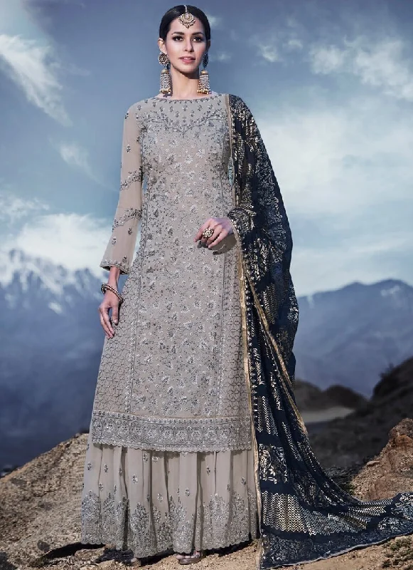 Blue Palazzo style Dress Georgette Tunics Essential wardrobe