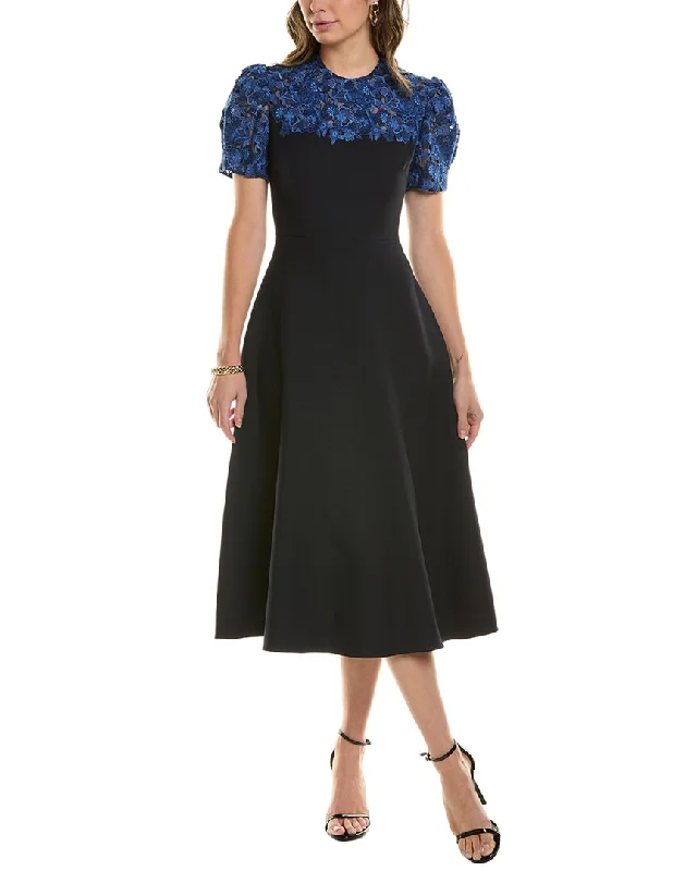 Valentino Wool & Silk-Blend A-Line Dress