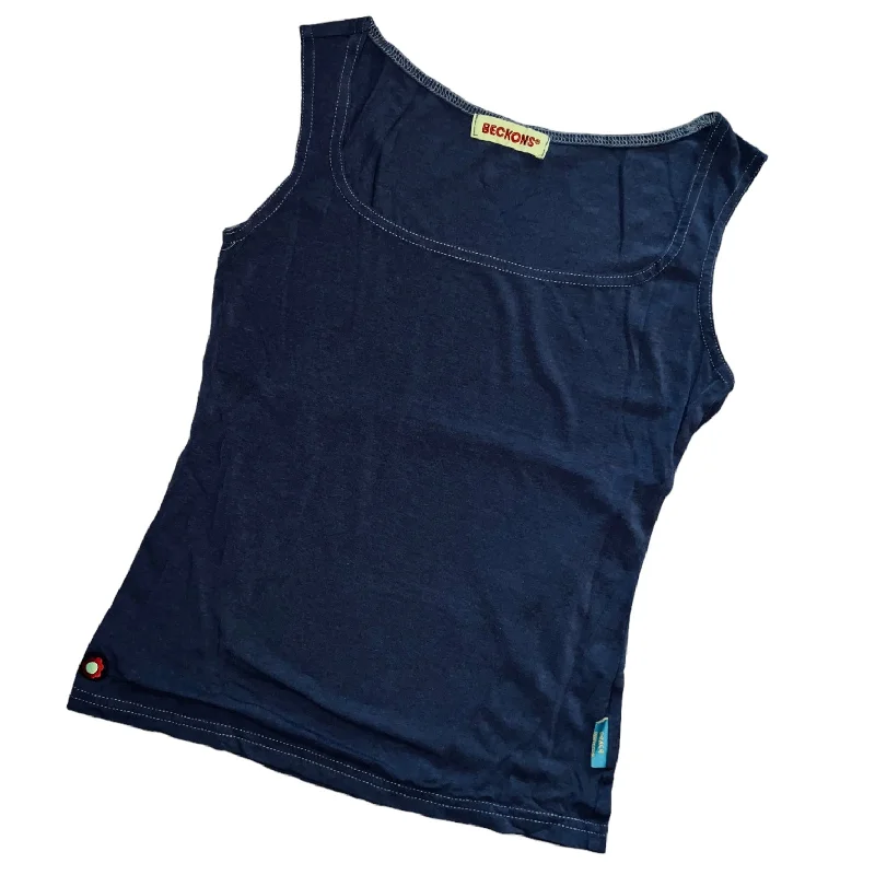 Strength Bamboo Tank Top - Blue Gray v-neck tank top