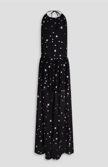 AMR-XTPS-0232/38 Y0W08238FC_BLK Black Amiri Stars Fil Coupe Halter Dress