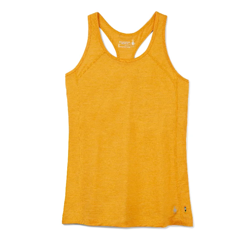 Women's Merino Sport 120 Racerback Tank (J65 - Mango Sorbet Heather) cutout tank top