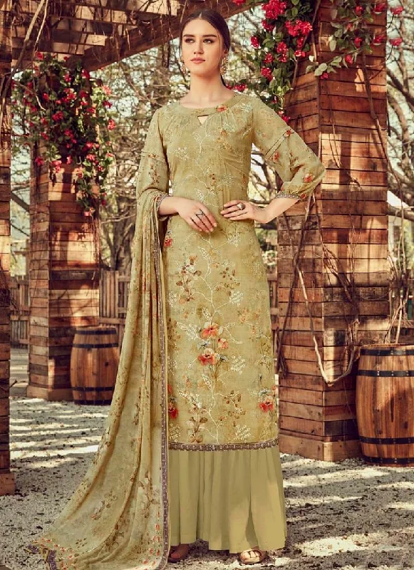 Mehendi Pure Georgette Palazzo Dress Tunics Timeless classic