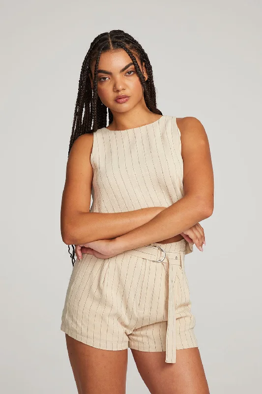 Riley White Pinstripe Tank athletic tank top
