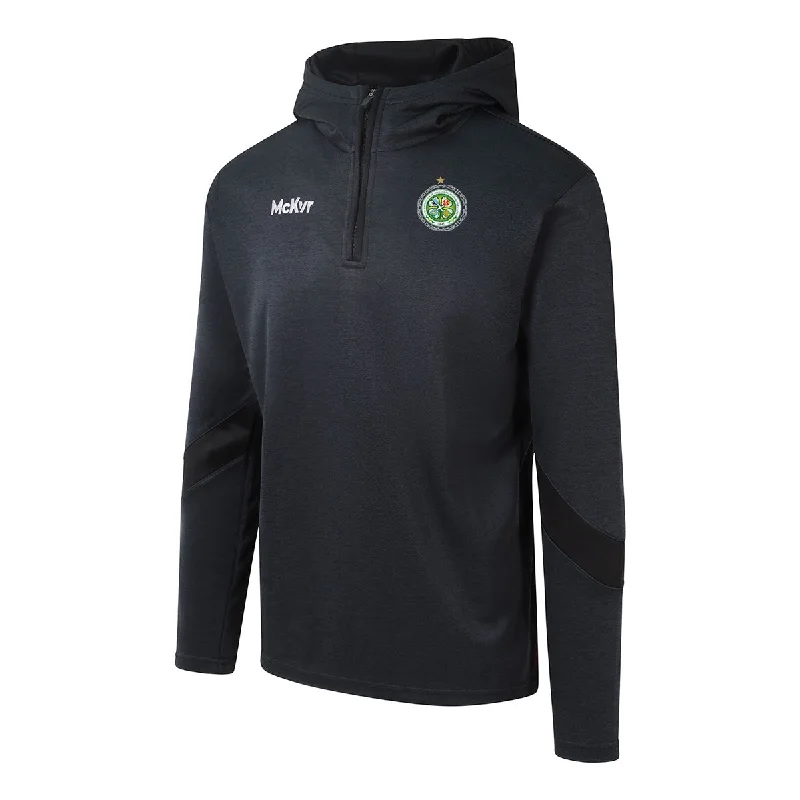 Mc Keever The Association of Irish Celtic Supporters Clubs Core 22 1/4 Zip Hoodie - Adult - Black Hoodie with Reflective Safety Nightwear