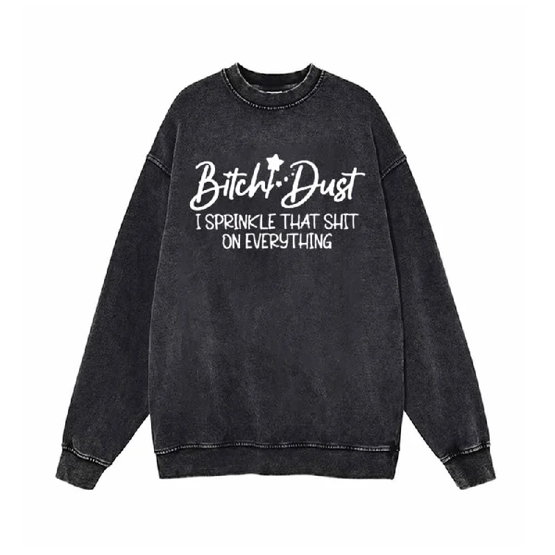 I Sprinkle That Shit On Vintage Washed Sweatshirt Hoodie Crop Top Short Trendy