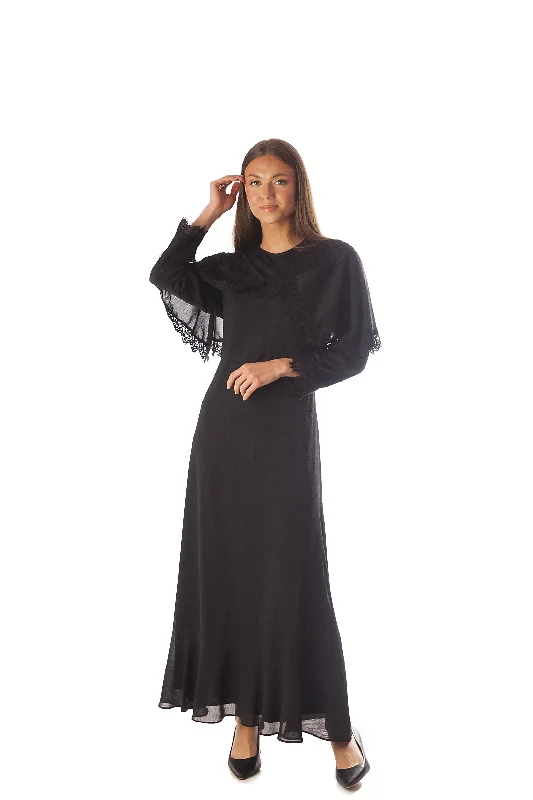 Lace Trimmed Capelet Dress Tunics Business professional