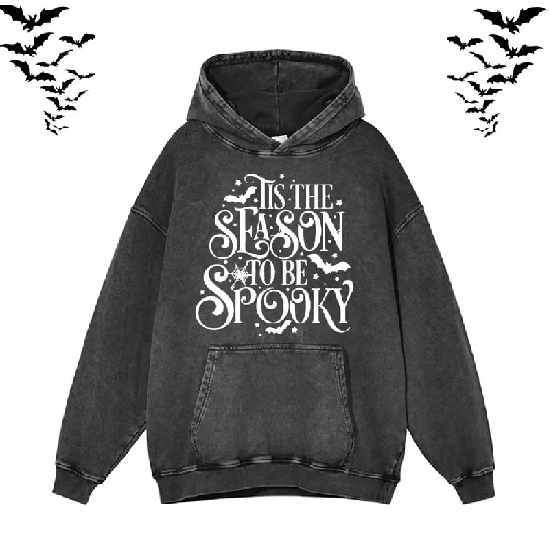 The Season To Be Spooky Hoodie Sweatshirt Hoodie with Cropped Fit Short Trendy