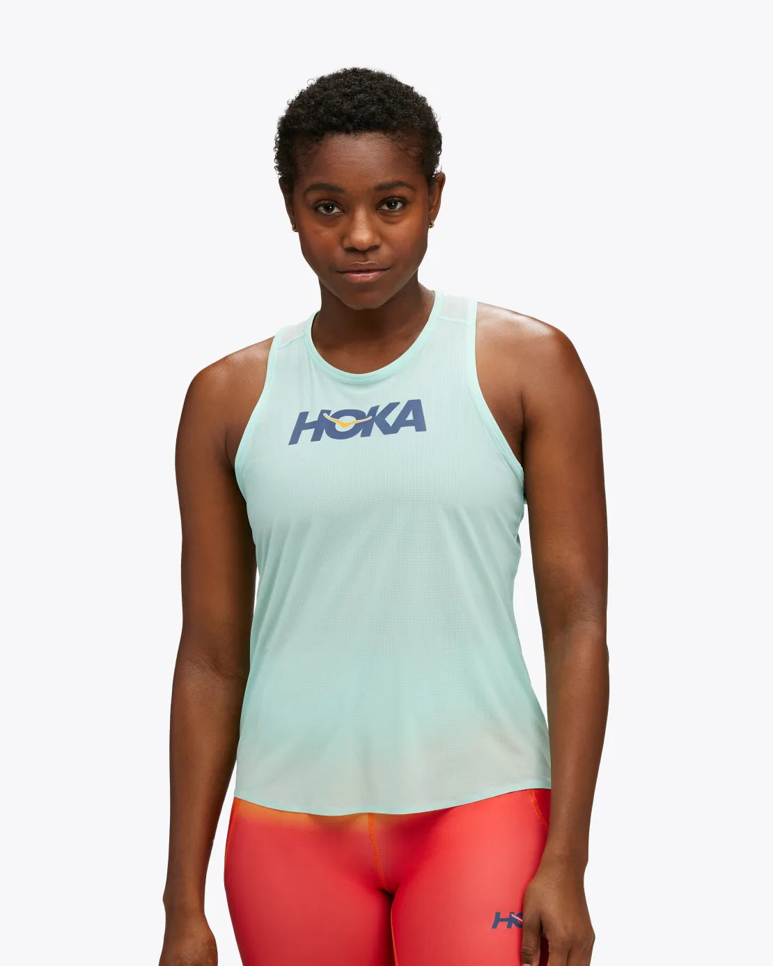 Women's HOKA ONE ONE Airolite Run Tank cherry red tank
