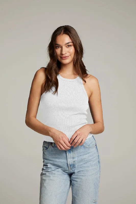 August White Tank Top stretchy tank top