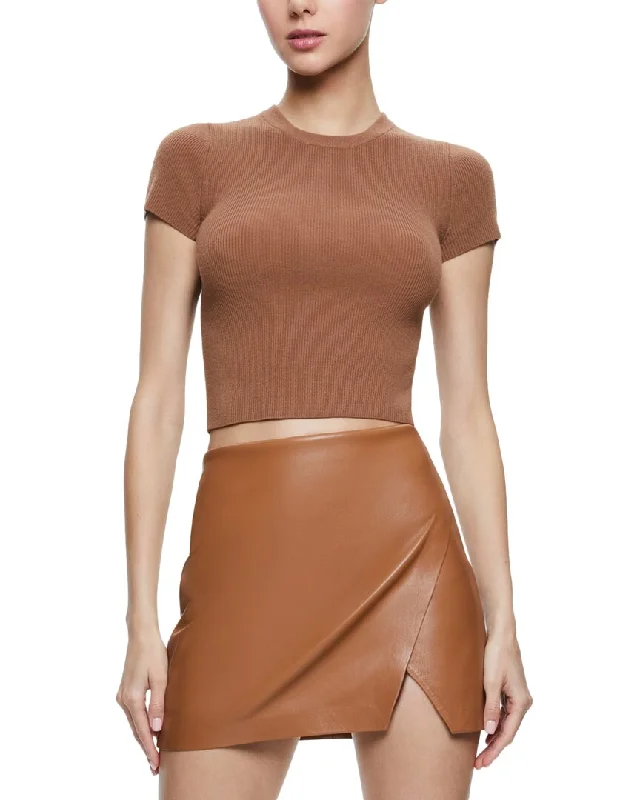 Alice + Olivia Wrap Skirt linen skirt light