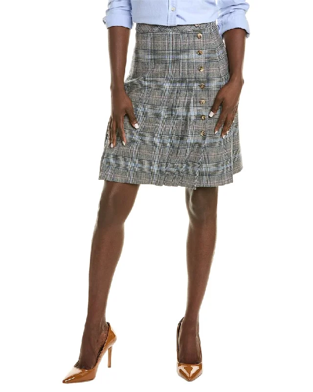 Brooks Brothers Wool-Blend Skirt elastic waist skirt