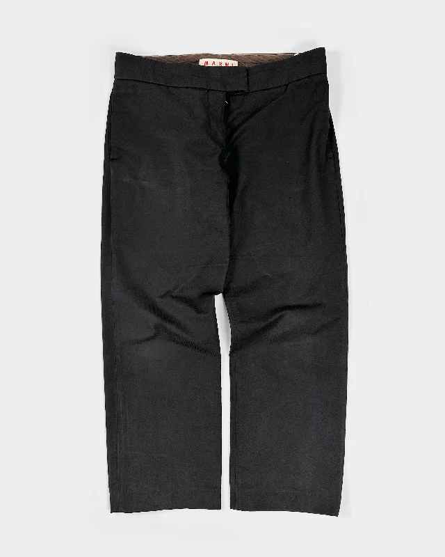 Marni Dark Brown Chino Pants 2000's Fashionable Track Pants